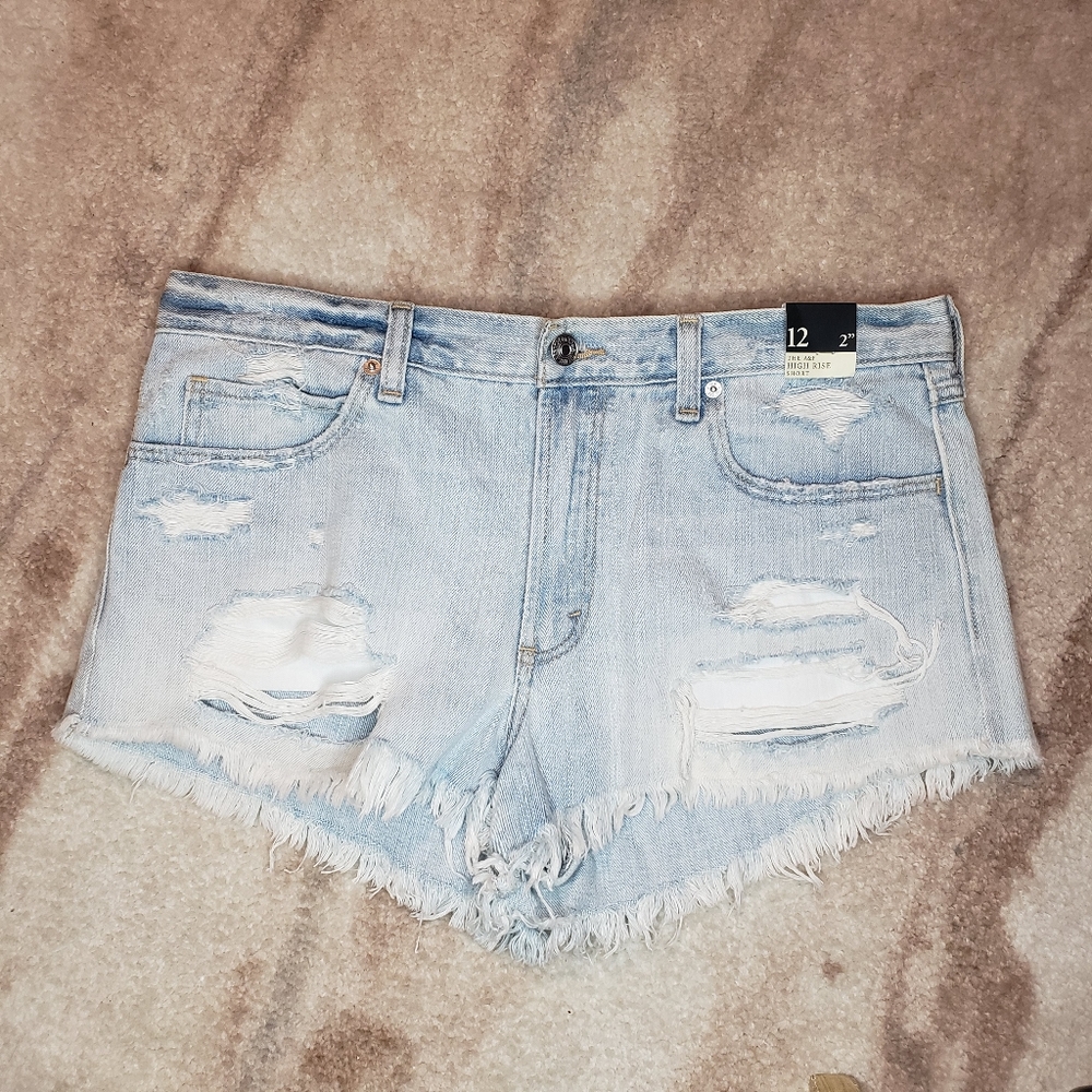 Abercrombie high rise denim shorts